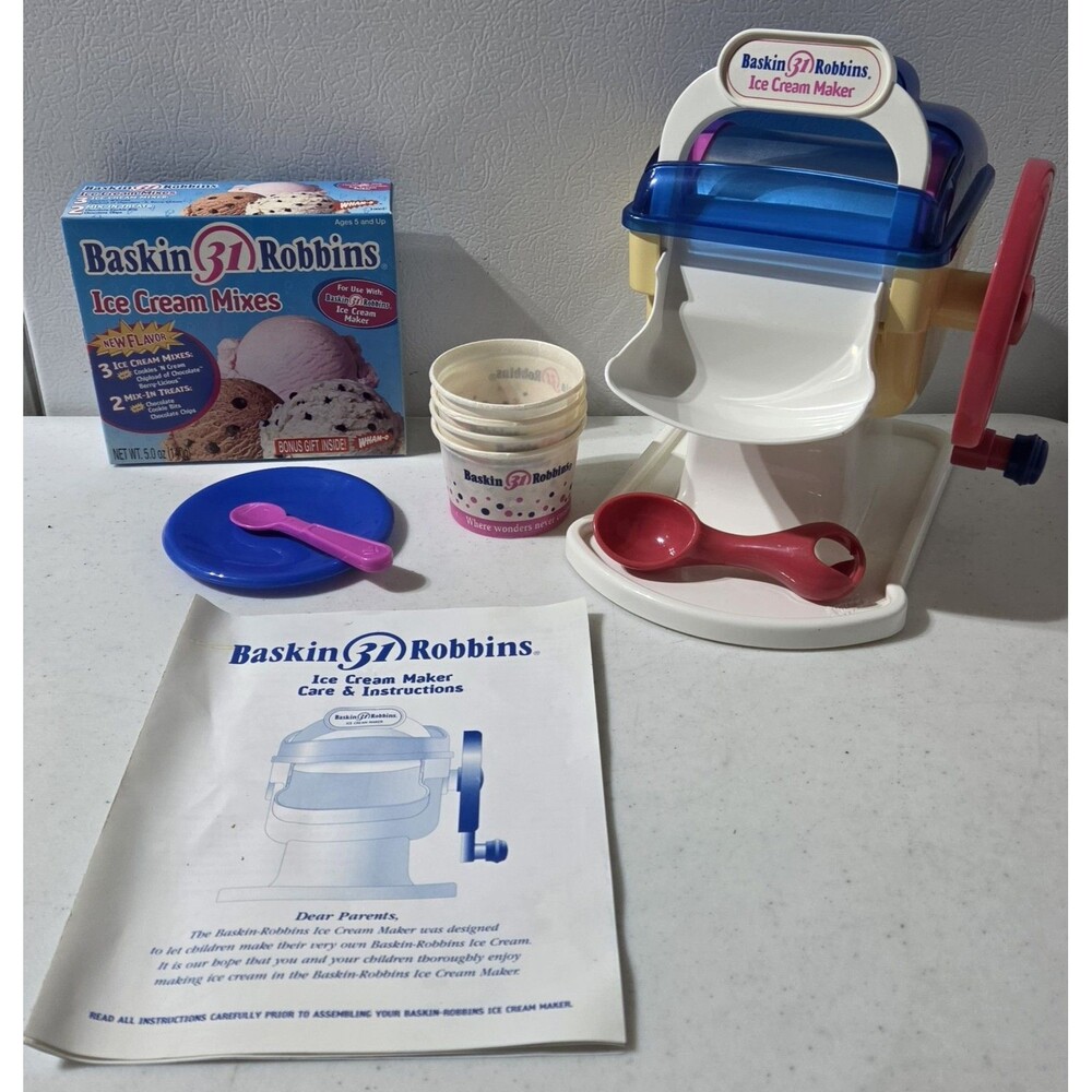 Vintage BASKIN ROBBINS Ice Cream Maker 2001 WHAM-O.  Excellent Used Condition